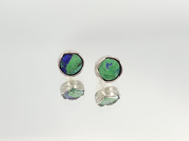 Conichalcite-Azurite Earring