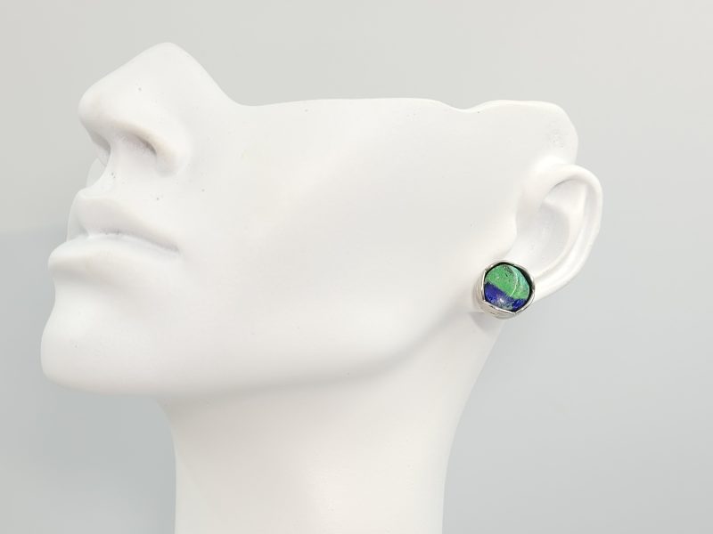 Conichalcite-Azurite Earring