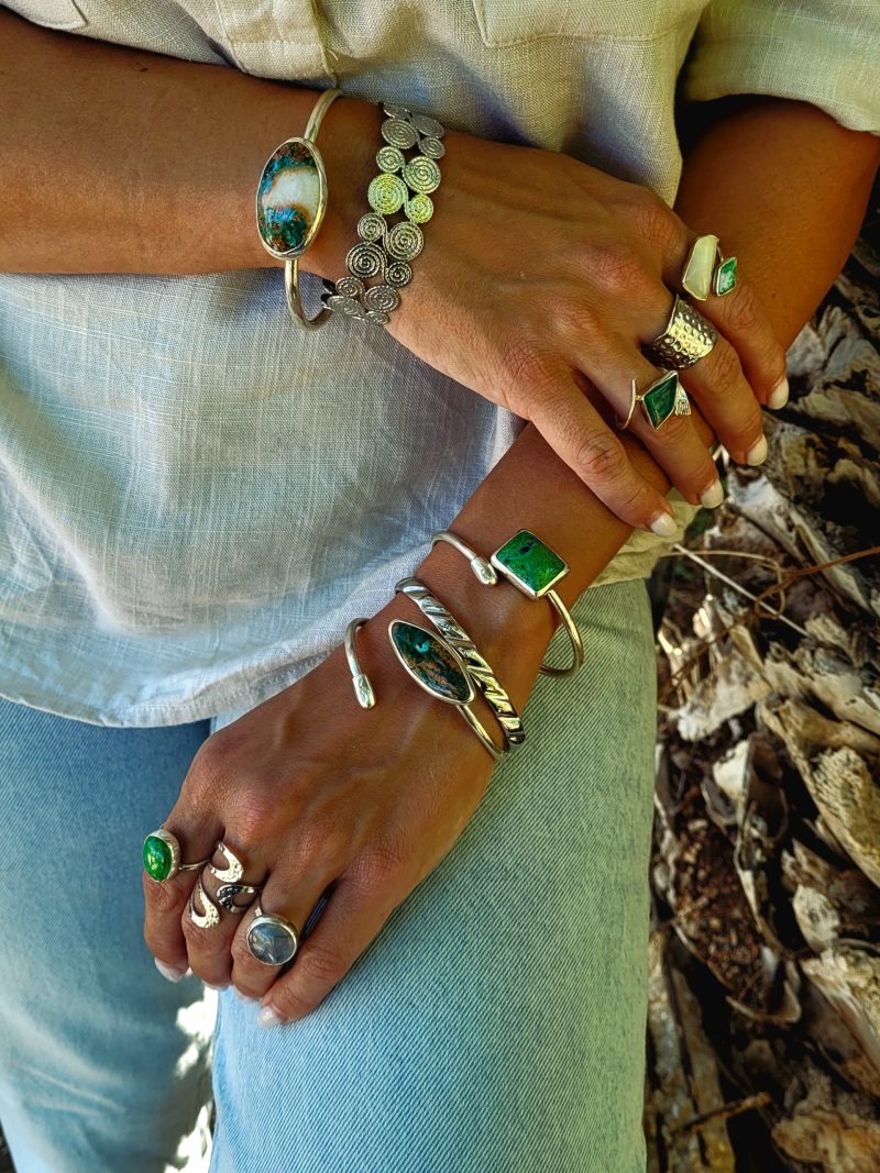 Adamite-Aragonite Bracelet