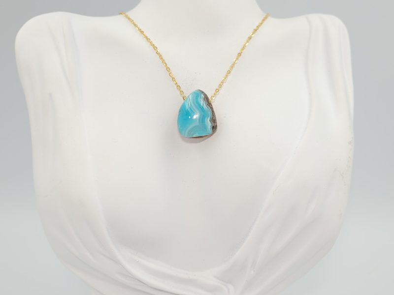 Smithsonite-Olive wood Necklace