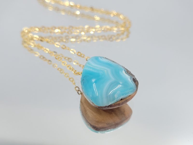 Smithsonite-Olive wood Necklace