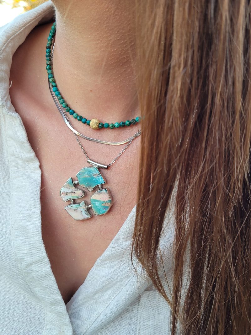 Smithsonite Puzzle Necklace