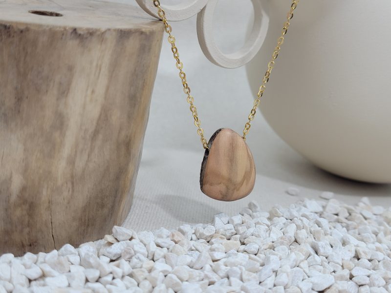 Smithsonite-Olive wood Necklace